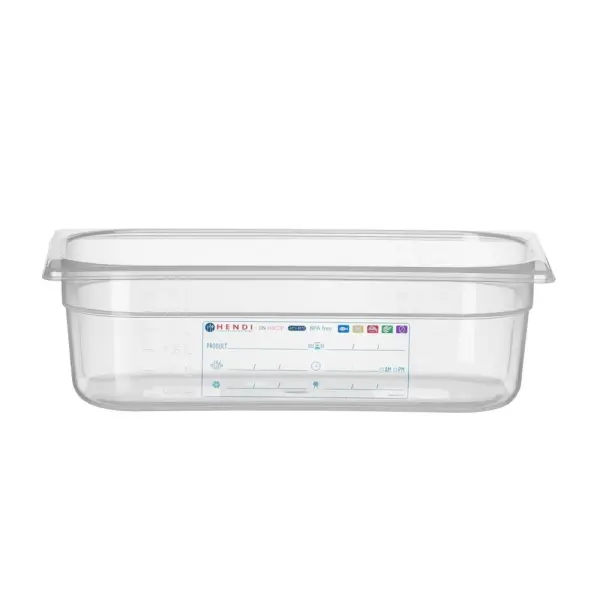 HENDI Gastronorm-Behälter 1/3 GN 1/3 4 l, Transparent 325 x 176 x 100 mm  