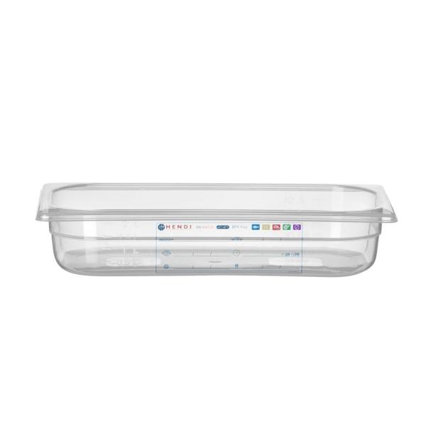 HENDI Gastronorm-Behälter 1/3 GN 1/3 2,5 l, Transparent 325 x 176 x 65 mm