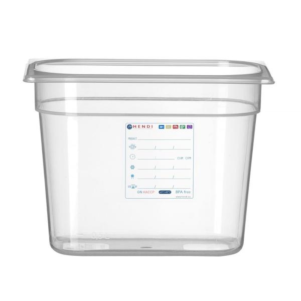 HENDI Gastronorm-Behälter 1/4 GN 1/4 5,5 l, Transparent 265 x 162 x 200 mm