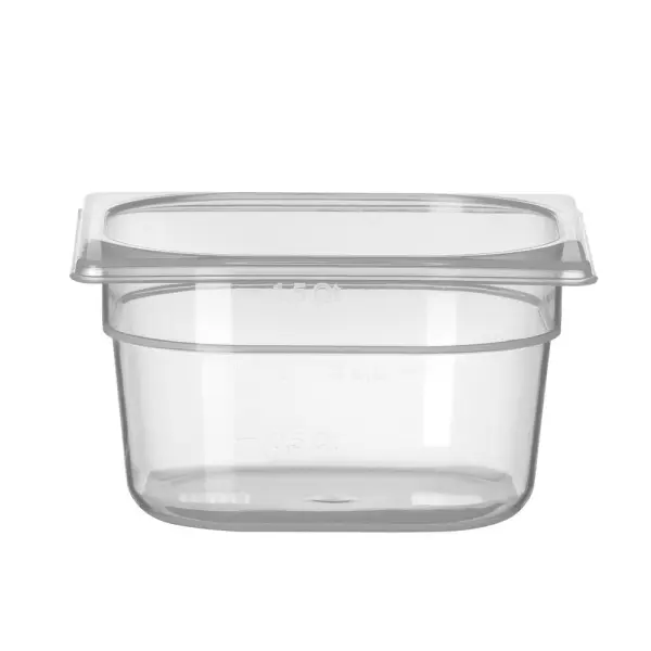 HENDI Gastronorm-Behälter 1/6 Profi Line GN 1/6 1,6 l, Transparent 176 x 162 x 100 mm Temperaturbeständig bis 80°C