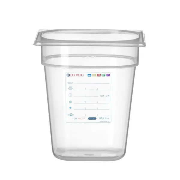 HENDI Gastronorm-Behälter 1/6 GN 1/6 3,4 l, Transparent 176 x 162 x 200 mm  
