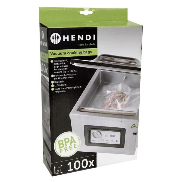 HENDI Vakuum-Kochbeutel 100 Stk, 400 x 300 mm, PA (Polyamide/Nylon), PP
