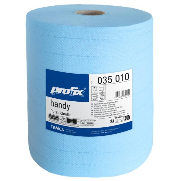 profix® handy Putztuchrolle 2-lagig, 38 x 38 cm, blau, perforiert, Rolle a 1000 Blatt 1 Pack = 2 Rollen