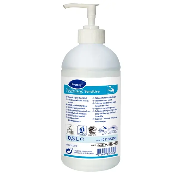 Diversey Soft Care Sensitive milde Seife für empfindliche Haut 500 ml Flasche