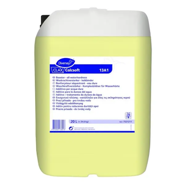 Diversey Clax Calcsoft 13A1 Waschkraftverstärker für hartes Wasser 20 l Kanister