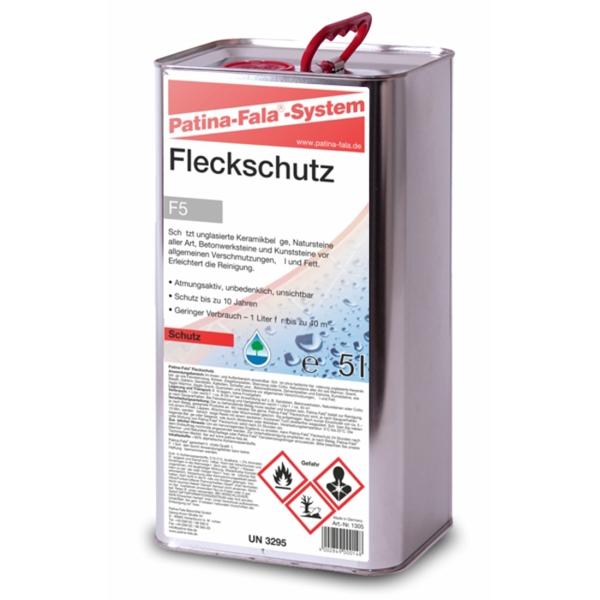 Patina-Fala Fleckschutz schützt vor allgemeinen Verschmutzungen. Öl und Fett 5 l Kanister