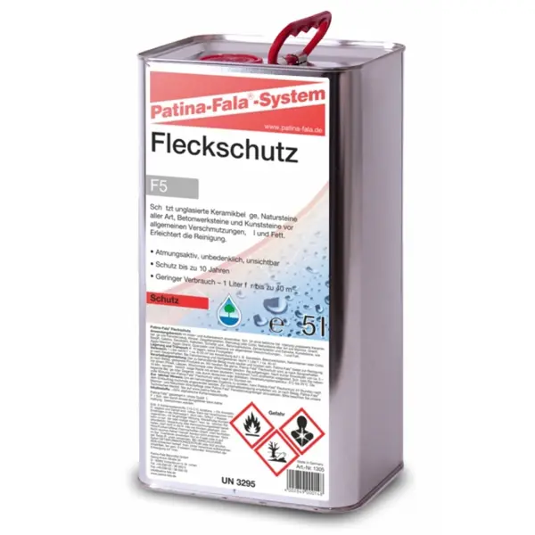 Patina-Fala Fleckschutz schützt vor allgemeinen Verschmutzungen. Öl und Fett 5 l Kanister