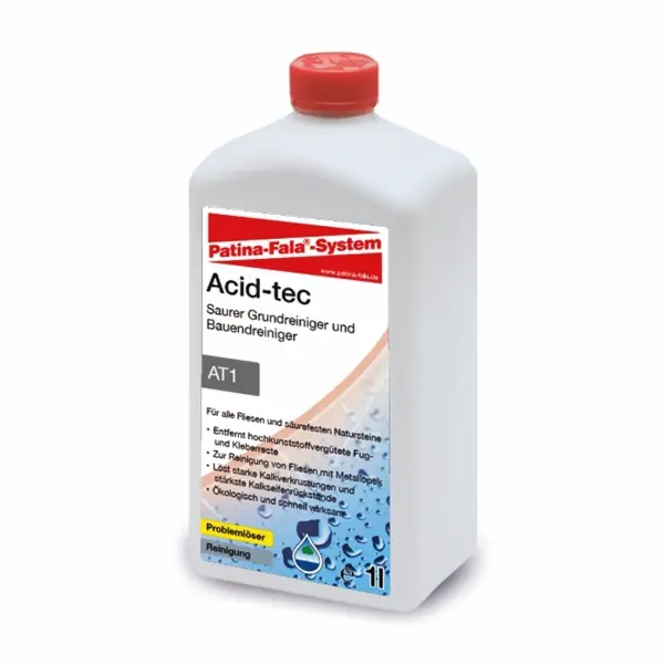 Patina-Fala Acid Tec löst starke Kalkverkrustungen und stärkste Kalkseifenreste 1 l Flasche