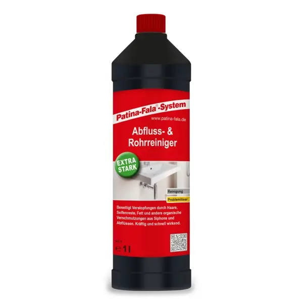 Patina-Fala Rohrreiniger für alkalibeständige Abflussrohre und Siphons 1 l Flasche