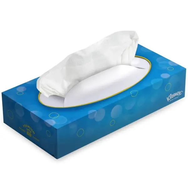 Kimberly-Clark Kleenex Kosmetiktücher 2-lagig, weiß, 20 x 20,6 cm, Box = 100 Blatt 1 Karton = 24 Boxen