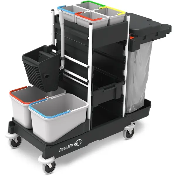 NUMATIC Reinigungswagen ProCar 7G mit Universalpresse und 4 Eimern 