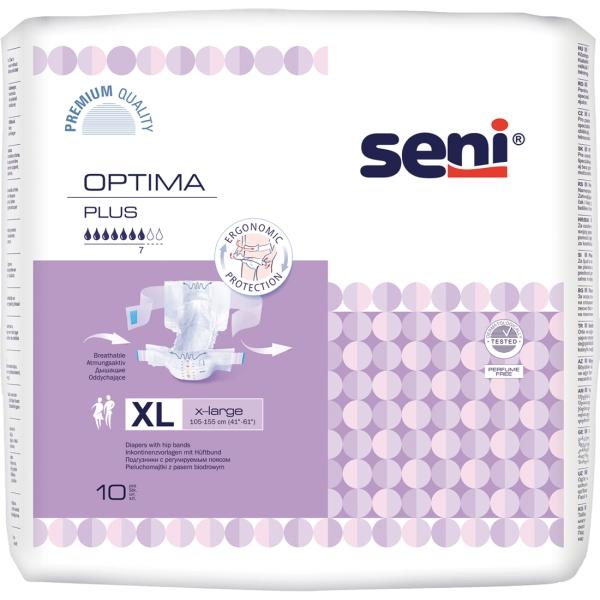 Seni Optima Plus Gr. XL Inkontinenzvorlage mit Hüftbund 1 Beutel = 10 Stück