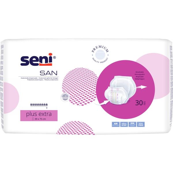 Seni San Plus Extra anatomisch geformte Vorlage 1 Beutel = 30 Stück