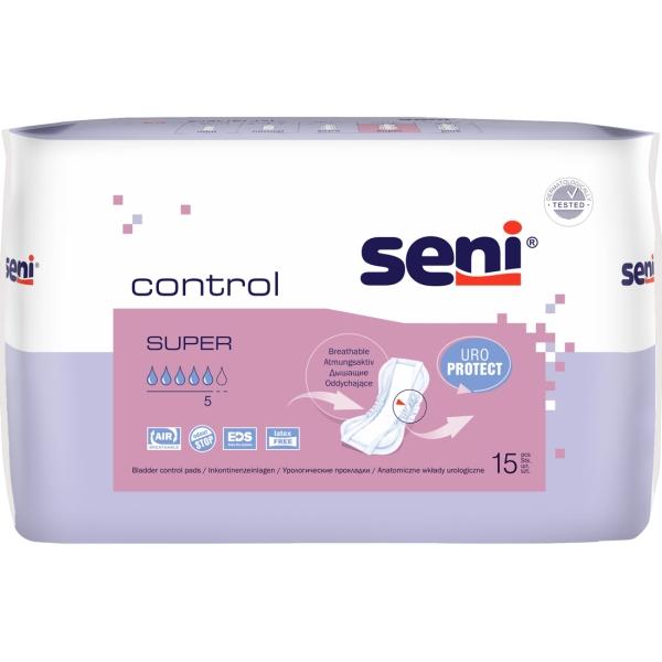 Seni Control Super atmungsaktive Inkontinenzeinlage 1 Beutel = 15 Stück