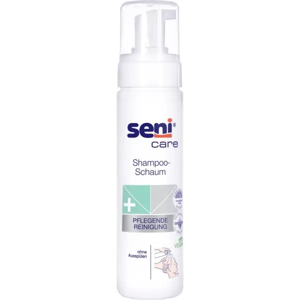 Seni Care Shampoo-Schaum Haarwäsche ohne Ausspülen 200 ml Flasche