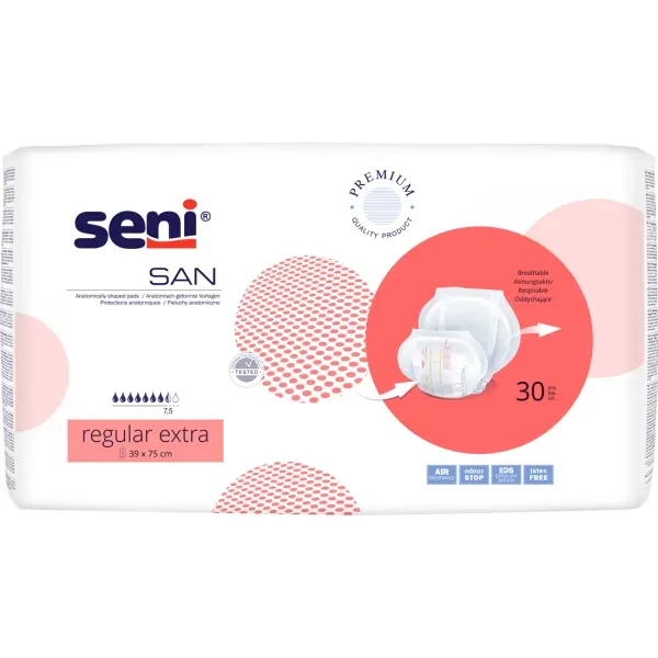 Seni San Regular Extra anatomisch geformte Vorlage 1 Beutel = 30 Stück