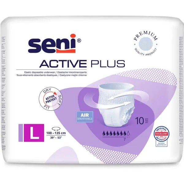 Seni Active Plus Gr. L elastische Inkontinenzpants 1 Beutel = 10 Stück
