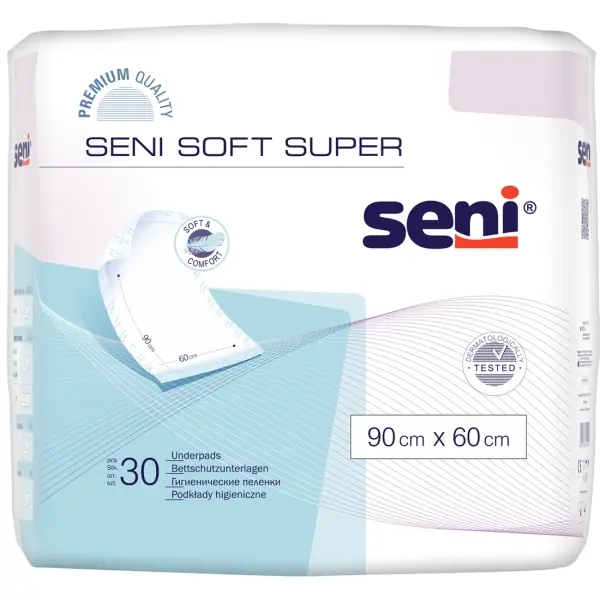 Seni Soft Super 90 x 60 cm Bettschutzunterlagen 1 Beutel = 30 Stück