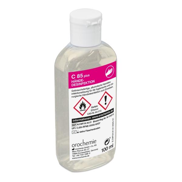 C 85 plus Händedesinfektion alkoholisches Einreibepräparat 100 ml Flasche