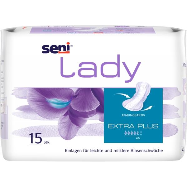 Seni Lady Extra Plus anatomische Einlagen für Frauen 1 Beutel = 15 Stück