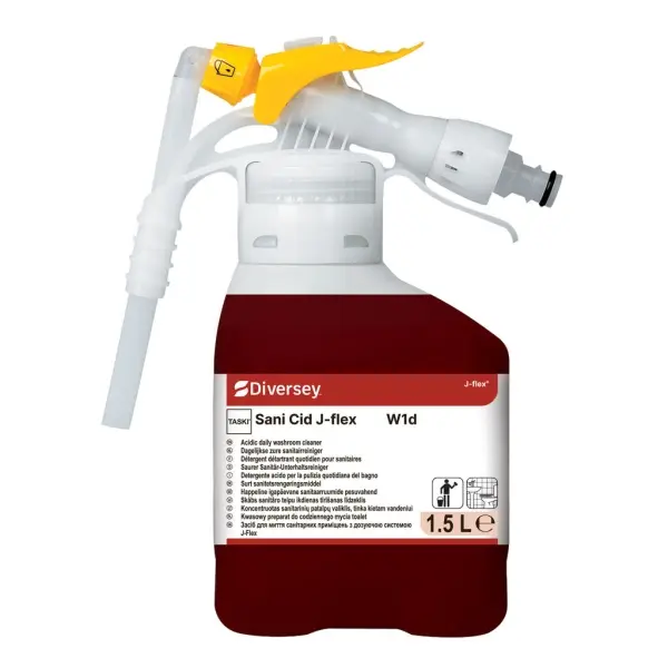 TASKI Sani Cid J-Flex W1d saurer Sanitär-Unterhaltsreiniger 1,5 l Flasche J-Flex