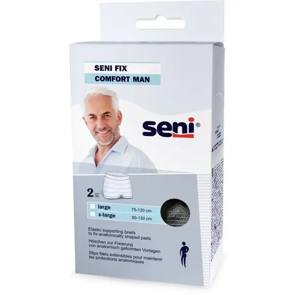 Seni Fix Comfort Man Black Gr. XL Fixierhose für Männer 1 Beutel = 2 Stück