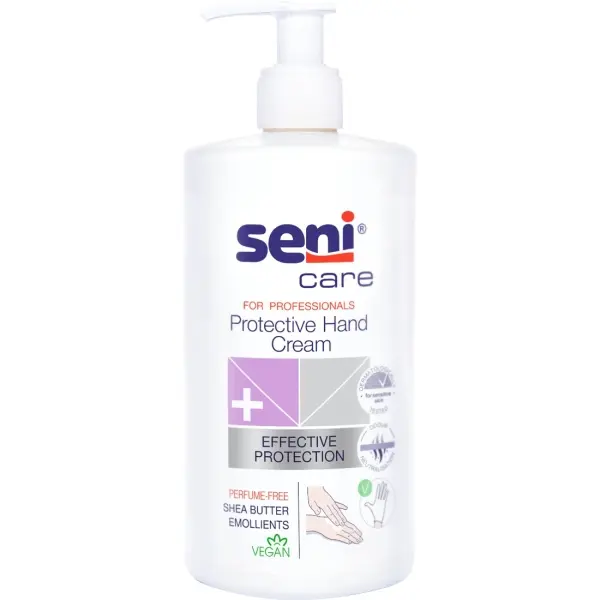 Seni Care Handschutzcreme für Pflegepersonal, parfümfrei 500 ml Flasche