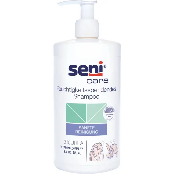 Seni Care feuchtigkeitsspendendes Shampoo mit 3% Urea 500 ml Flasche