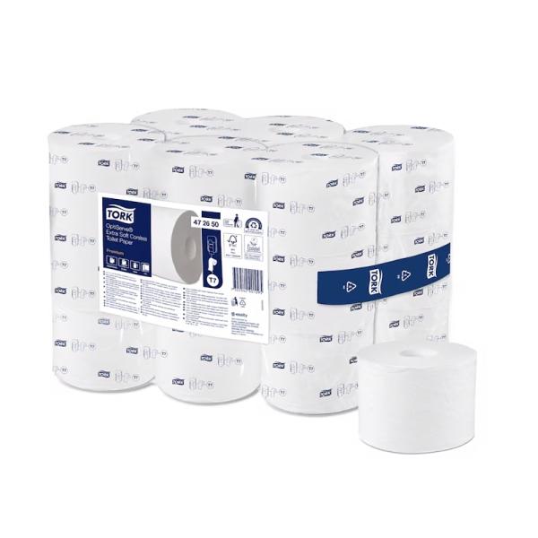TORK OptiServe hülsenloses Toilettenpapier 3-lagig weiß T7 1 Pack = 18 Rollen