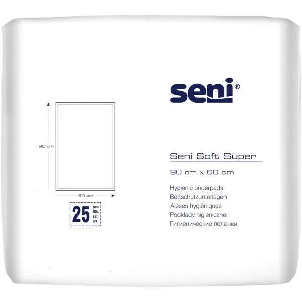 Seni Soft Super 90 x 60 cm Bettschutzunterlagen 1 Beutel = 25 Stück