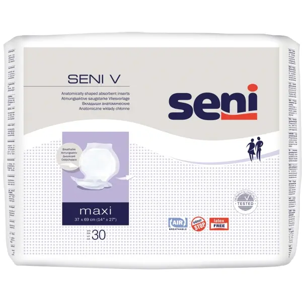 Seni V Maxi anatomisch geformte Vliesvorlage 1 Beutel = 30 Stück