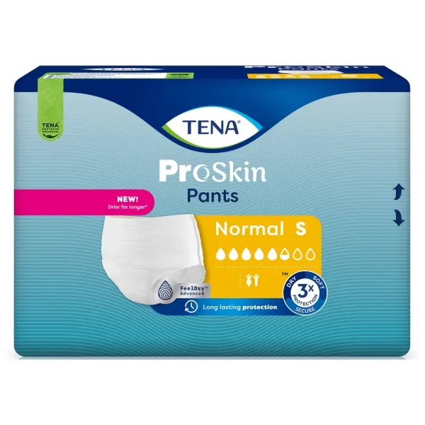 TENA ProSkin Pants Normal Gr. S Inkontinenzpants für mittelschwere Blasenschwäche 1 Beutel = 15 Stück