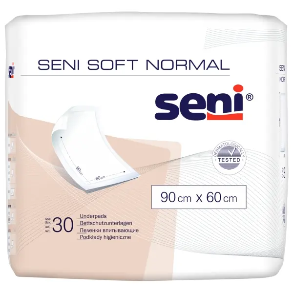 Seni Soft Normal 90 x 60 cm Krankenunterlage 1 Beutel = 30 Stück