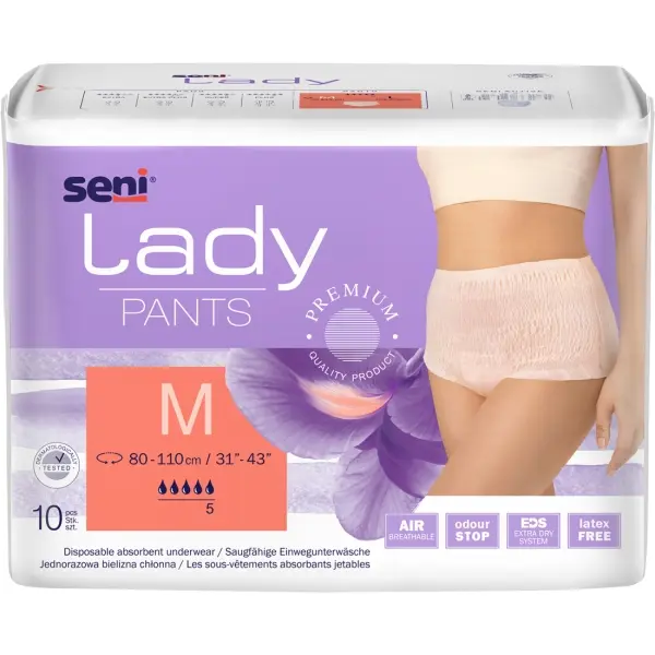 Seni Lady Pants Gr. M saugfähige Unterwäsche für Frauen 1 Beutel = 10 Stück