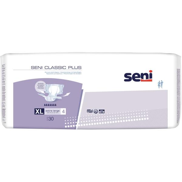 Seni Classic Plus Gr. XL Inkontinenz-Windeln für Erwachsene 1 Beutel = 30 Stück