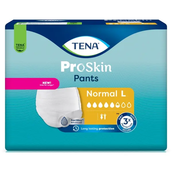 TENA ProSkin Pants Normal Gr. L Inkontinenzpants für mittelschwere Blasenschwäche 1 Beutel = 18 Stück