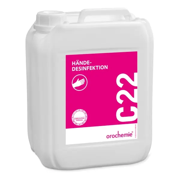 C 22 Händedesinfektion gebrauchsfertig, parfümfrei 5 l Kanister C 22 Händedesinfektion gebrauchsfertig, parfümfrei 5 l Kanister
