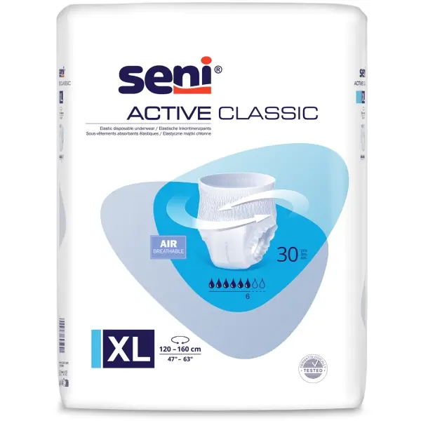 Seni Active Classic Gr. XL atmungsaktive Inkontinenzpants 1 Beutel = 30 Stück