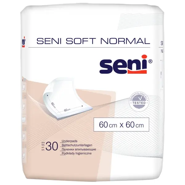 Seni Soft Normal 60 x 60 cm Krankenunterlage 1 Beutel = 30 Stück