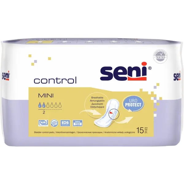Seni Control Mini atmungsaktive Inkontinenzeinlage 1 Beutel = 15 Stück