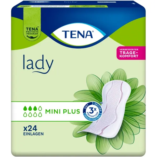 TENA Lady Mini Plus Einlagen für leichte Blasenschwäche 1 Beutel = 24 Stück