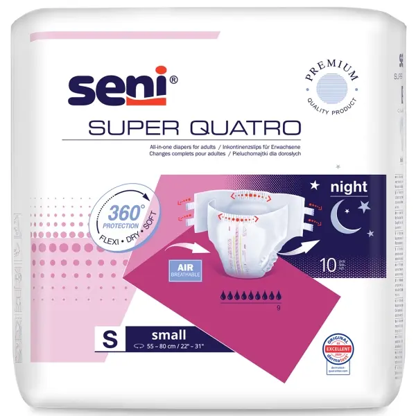 Seni Super Quatro Gr. S Klettwindel für Erwachsene 1 Beutel = 10 Stück