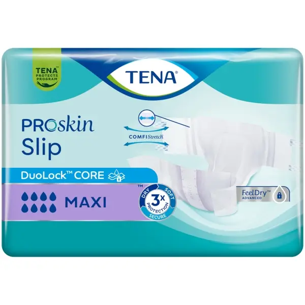TENA ProSkin Slip Maxi Gr. XL Inkontinenz-Schutzhose mit Klettverschluss 1 Beutel = 24 Stück