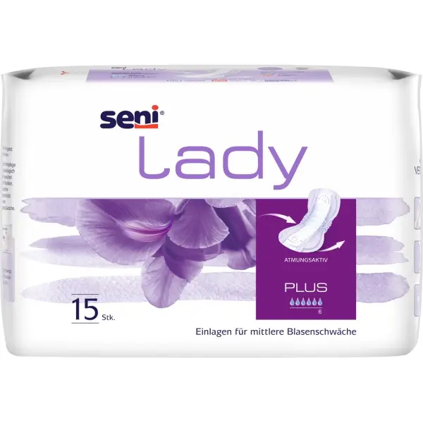 Seni Lady Plus anatomische Einlagen für Frauen 1 Beutel = 15 Stück