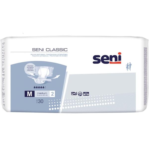 Seni Classic Gr. M Inkontinenzwindel mit Klebeklettverschlüssen 1 Beutel = 30 Stück