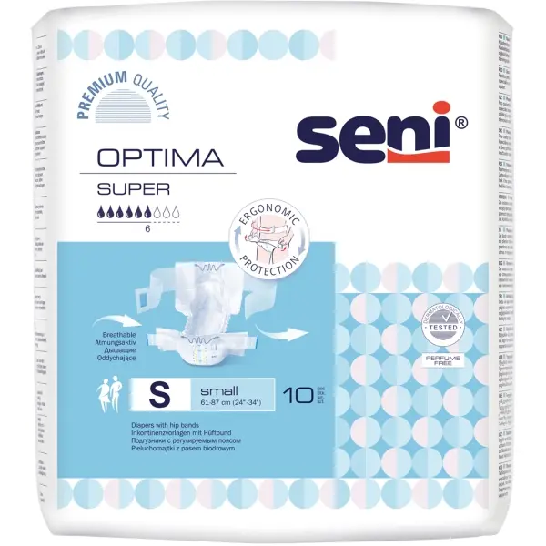 Seni Optima Super Gr. S Inkontinenzslip mit Hüftgürtel 1 Beutel = 10 Stück