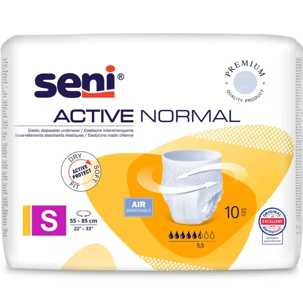 Seni Active Normal Gr. S atmungsaktive Inkontinenzpants 1 Beutel = 10 Stück