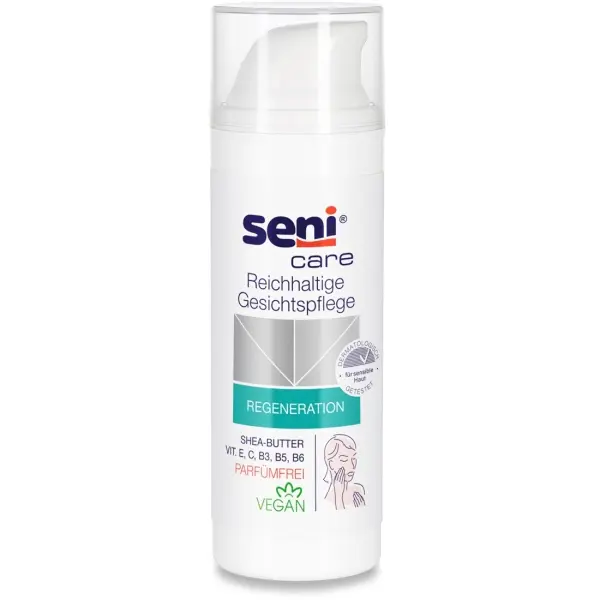 Seni Care reichhaltige Gesichtspflege für empfindliche Haut 50 ml Flasche