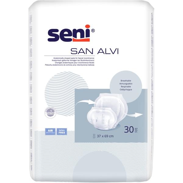 Seni San Alvi anatomisch geformte Stuhlvorlage 1 Beutel = 30 Stück