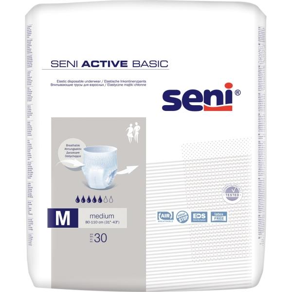 Seni Active Basic Gr. M atmungsaktive Windelhose 1 Beutel = 30 Stück